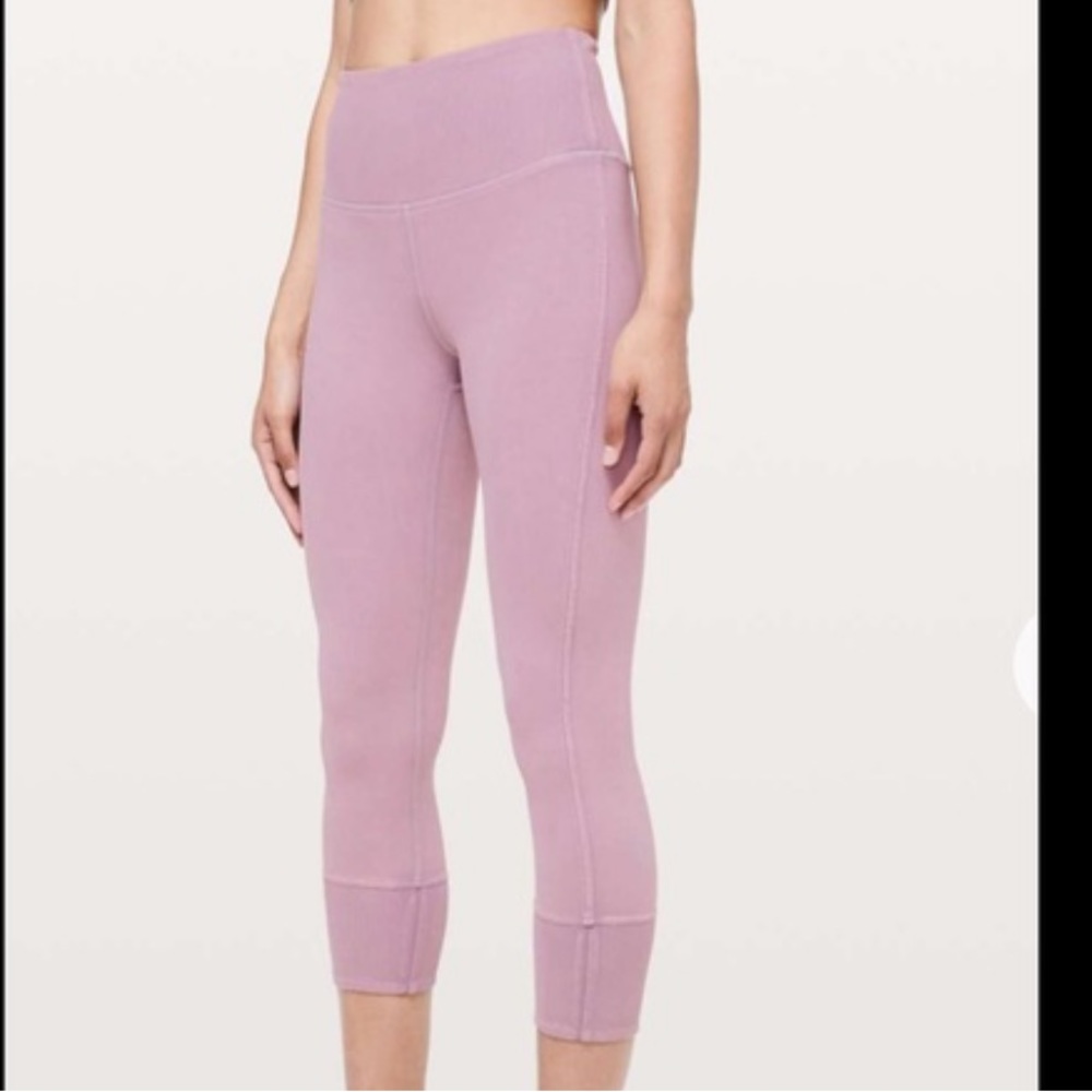 Lululemon acid wash leggings with Ribbed detail